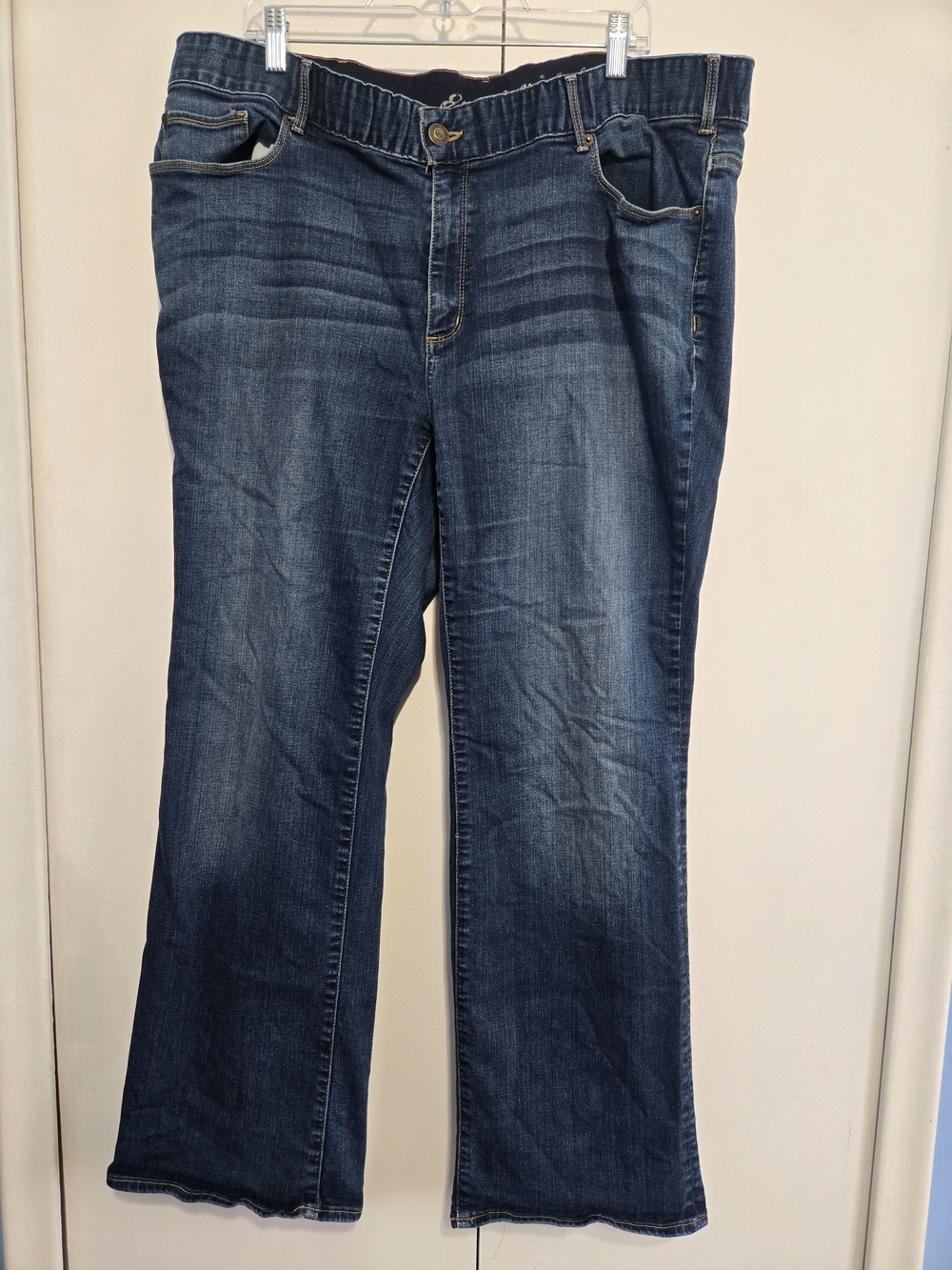 Eddie Bauer‎ Curvy Fit Bootcut Jeans Women’s 22W Dark Wash Stretch